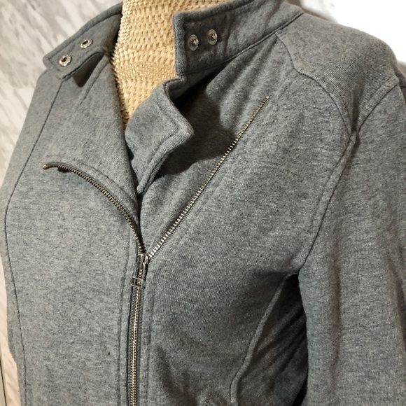 Aritzia Sunday Best Kerouac Moto Jacket Grey Size 4 - Picture 4 of 7